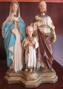 Antique sculpture of the Holy Family