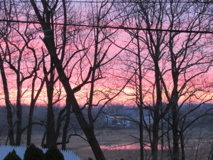 The sun is rising on another day, at about the same time.