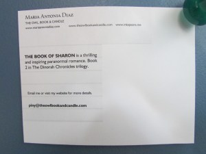 Postcard - The Book of Sharon (Back side)